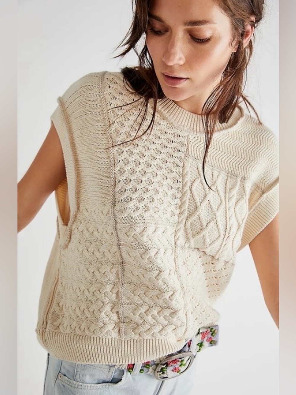 Free People Take The Plunge Sweater Vest Size XS